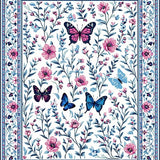 Charming Floral Butterfly Composition(White)