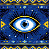 Contemporary Distinctive Ethnic Print(Blue)