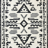 Ultra Soft Area Rug, Non Slip, Stain Resistant, Washable Area Rugs for Living Room, Bedroom, Luxurious Black and White Medallion(Black)