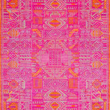 Stylish Eclectic Patterned Textile(Pink)