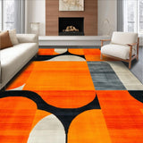 Ultra Soft Area Rug, Non Slip, Stain Resistant, Washable Area Rugs for Living Room, Bedroom, Striking Orange Minimalist Tapestry(Orange)