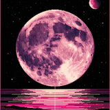 Ultra Soft Area Rug, Non Slip, Stain Resistant, Washable Area Rugs for Living Room, Bedroom, Moon Phase Elegant Textured Design(Purple)