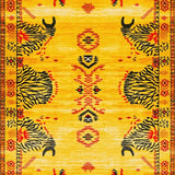 Ultra Soft Area Rug, Non Slip, Stain Resistant, Washable Area Rugs for Living Room, Bedroom, Eclectic Vintage Ethnic Motif(Yellow)