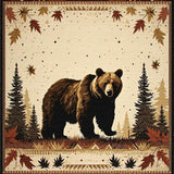 Ultra Soft Area Rug, Non Slip, Stain Resistant, Washable Area Rugs for Living Room, Bedroom, Vintage Nature-Inspired Design(Brown)