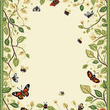Ultra Soft Area Rug, Non Slip, Stain Resistant, Washable Area Rugs for Living Room, Bedroom, Artistic Abstract Insect Imagery(Beige)