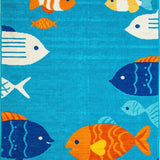 Cute Fish Print Decorative Runner(Blue)