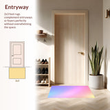 Ultra Soft Area Rug, Non Slip, Stain Resistant, Washable Area Rugs for Living Room, Bedroom, Kawaii Tie Dye Bedroom Carpet for Teens(Red)