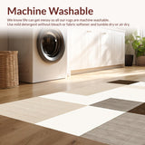 Ultra Soft Area Rug, Non Slip, Stain Resistant, Washable Area Rugs for Living Room, Bedroom, Contemporary Soft Hued Symmetry(Beige)