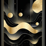 Glamorous Modern Textured Design(Black)