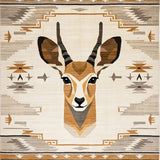 Ultra Soft Area Rug, Non Slip, Stain Resistant, Washable Area Rugs for Living Room, Bedroom, Stylish Rustic Patterned Textiles(Beige)