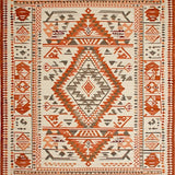 Ultra Soft Area Rug, Non Slip, Stain Resistant, Washable Area Rugs for Living Room, Bedroom, Stylish Abstract Linear Aesthetic(Orange)