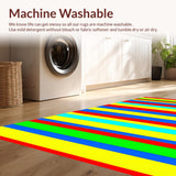 Ultra Soft Area Rug, Non Slip, Stain Resistant, Washable Area Rugs for Living Room, Bedroom, Lively Modern Color Splash Motif(Red)