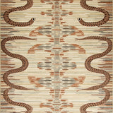 Elegant Beige Snake Motif(Beige)
