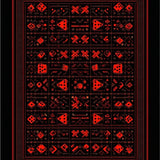 Ultra Soft Area Rug, Non Slip, Stain Resistant, Washable Area Rugs for Living Room, Bedroom, Trendy Soft Edge Dice Concept(Red)