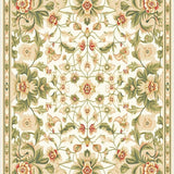 Ultra Soft Area Rug, Non Slip, Stain Resistant, Washable Area Rugs for Living Room, Bedroom, Beige Garden Floral(Beige)