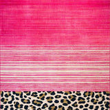 Ultra Soft Area Rug, Non Slip, Stain Resistant, Washable Area Rugs for Living Room, Bedroom, Playful Shag Leopard Statement Piece(Pink)