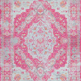 Ultra Soft Area Rug, Non Slip, Stain Resistant, Washable Area Rugs for Living Room, Bedroom, Soft Pastel Distressed Artistry(Pink)