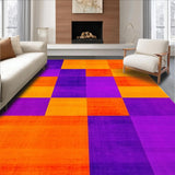 Ultra Soft Area Rug, Non Slip, Stain Resistant, Washable Area Rugs for Living Room, Bedroom, Artistic Energetic Motion Elements(Purple)