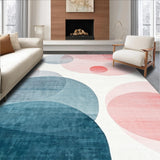 Ultra Soft Area Rug, Non Slip, Stain Resistant, Washable Area Rugs for Living Room, Bedroom, Boho Classroom Pastel Circle Time Play Mat(Red)