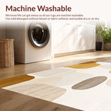 Ultra Soft Area Rug, Non Slip, Stain Resistant, Washable Area Rugs for Living Room, Bedroom, Stylish Beige Area Modern Abstract Shapes(Beige)