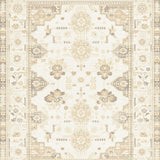 Ultra Soft Area Rug, Non Slip, Stain Resistant, Washable Area Rugs for Living Room, Bedroom, Boho Chic Area Geometric Floral Entryway(Beige)