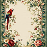 Vintage Botanical Parrot Theme(Beige)