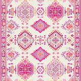 Ultra Soft Area Rug, Non Slip, Stain Resistant, Washable Area Rugs for Living Room, Bedroom, Chic Colorful Abstract Motif(White)