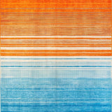 Ultra Soft Area Rug, Non Slip, Stain Resistant, Washable Area Rugs for Living Room, Bedroom, Artistic Transitioning Color Palette(Orange)