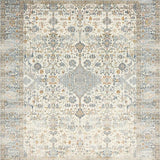 Ultra Soft Area Rug, Non Slip, Stain Resistant, Washable Area Rugs for Living Room, Bedroom, Stylish Vintage-Inspired Linear Arrangement(Gray)