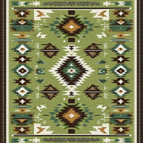 Cozy Ethnic Linear Arrangement(Green)