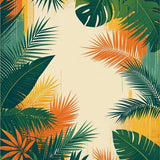 Ultra Soft Area Rug, Non Slip, Stain Resistant, Washable Area Rugs for Living Room, Bedroom, Sophisticated Tropical Print Style(Yellow)