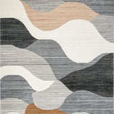 Ultra Soft Area Rug, Non Slip, Stain Resistant, Washable Area Rugs for Living Room, Bedroom, Contemporary Soft Tiled Pattern(Gray)