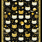 Ultra Soft Area Rug, Non Slip, Stain Resistant, Washable Area Rugs for Living Room, Bedroom, Trendy Feline Inspired Welcome Mat(Black)