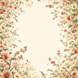 Ultra Soft Area Rug, Non Slip, Stain Resistant, Washable Area Rugs for Living Room, Bedroom, Beige Floral Decor Low Pile Spring Bloom Design(Beige)