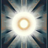 Serene Vintage Sunburst Aesthetic(Gray)