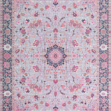 Ultra Soft Area Rug, Non Slip, Stain Resistant, Washable Area Rugs for Living Room, Bedroom, Whimsical Pastel Floral Aesthetic(Blue)