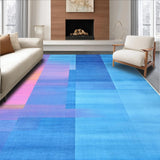Contemporary Light Blue Geometric Fusion(Blue)