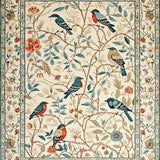 Stylish Rustic Bird Motif(Beige)