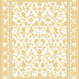 Ultra Soft Area Rug, Non Slip, Stain Resistant, Washable Area Rugs for Living Room, Bedroom, Barclay Collection Vane Willow Damask Beige Area(White)