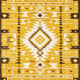 Ultra Soft Area Rug, Non Slip, Stain Resistant, Washable Area Rugs for Living Room, Bedroom, Elegant Low-Pile Geometric Design(Yellow)