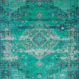 Lively Turquoise Floral Motif(Blue)