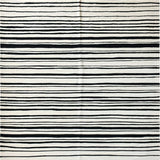Ultra Soft Area Rug, Non Slip, Stain Resistant, Washable Area Rugs for Living Room, Bedroom, Chic Minimalist Stripe Aesthetic(Black)