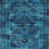 Ultra Soft Area Rug, Non Slip, Stain Resistant, Washable Area Rugs for Living Room, Bedroom, Charming Scallop Rug(Blue)