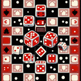 Ultra Soft Area Rug, Non Slip, Stain Resistant, Washable Area Rugs for Living Room, Bedroom, Eclectic Retro Dice Aesthetic(Red)