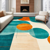 Ultra Soft Area Rug, Non Slip, Stain Resistant, Washable Area Rugs for Living Room, Bedroom, Vibrant Abstract Ink Splash(Blue)