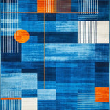 Playful Multi Hued Shapes(Blue)