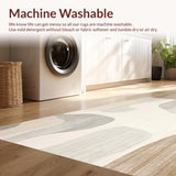 Ultra Soft Area Rug, Non Slip, Stain Resistant, Washable Area Rugs for Living Room, Bedroom, Area Modern Abstract Beige(Beige)