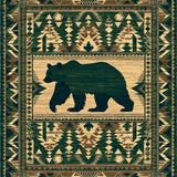 Ultra Soft Area Rug, Non Slip, Stain Resistant, Washable Area Rugs for Living Room, Bedroom, Rustic Nature-Inspired Patchwork Aesthetic(Green)