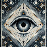 Dark Gray Rustic Medallion Accent(Gray)