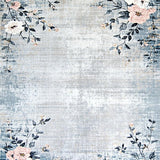 Ultra Soft Area Rug, Non Slip, Stain Resistant, Washable Area Rugs for Living Room, Bedroom, Contemporary Subtle Ogee Design(Gray)